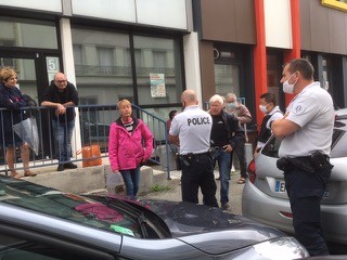 Devant l’UD FO 29, le 7 août 2020 : retraités et policiers