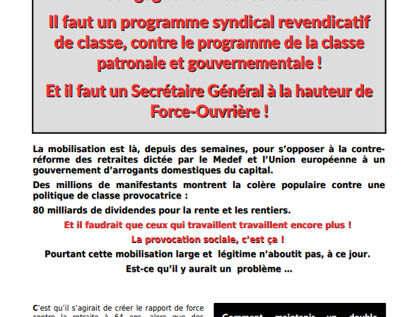 Les amis de Force-Ouvrière. Bulletin n°15 – Février 2023